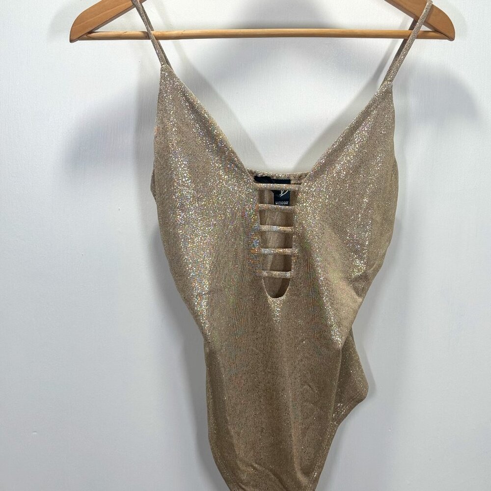 Womens Gold Bodysuit